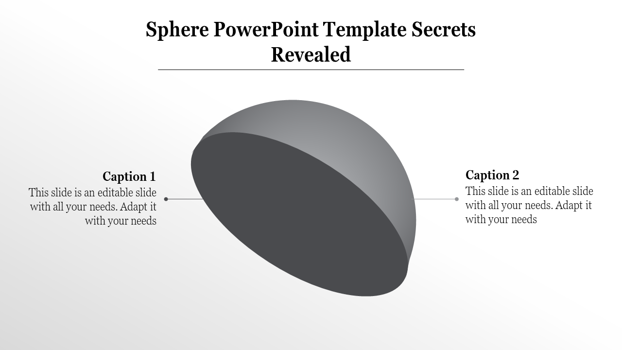 sphere powerpoint template-gray